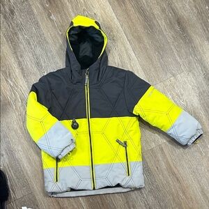 Obermeyer Yellow and Gray Hooded Jacket